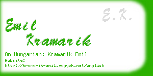 emil kramarik business card